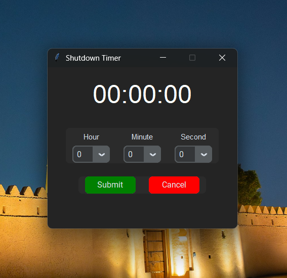 Time Selection Interface